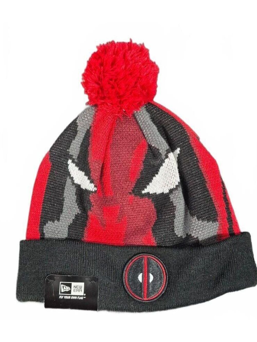 NWT New Era Marvel Deadpool Pom Beanie Winter Hat